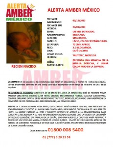 ALERTA AMBER RECIEN NACIDO MORELOS