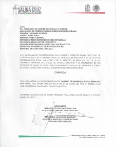 CONVOCATORIA CMDS 2014