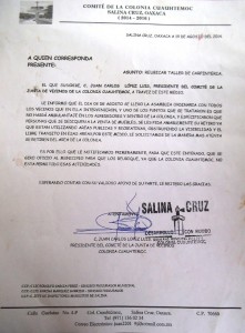 Presidente de vecinos de la colonia Cuauhtémoc pretende desalojar a carpintero (1)