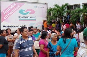 Una mano amiga, atendió igual dentro que fuera de la cancha municipal