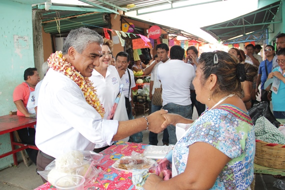 En el mercado de la colonia Hidalgo