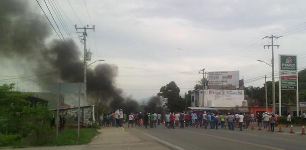 Manifestantes en Tehuantepec