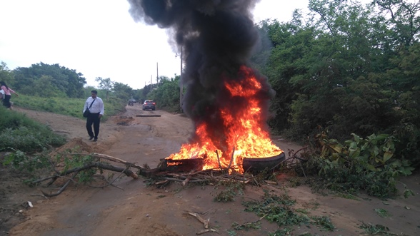 Barricada en Salina Cruz