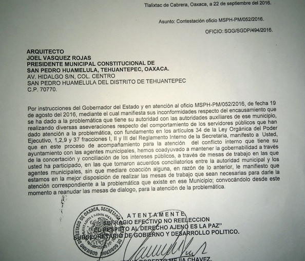 La respuesta del funcionario de SEGEGO..."Que alguien le explique que lo estamos demandando pidió el presidente municipal". 