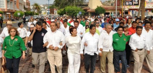 La marcha con su aliada municipal